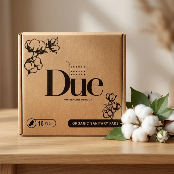 Due Custom Pure Cotton Sanitary Pads | Choose Your Size L,XL,XXL